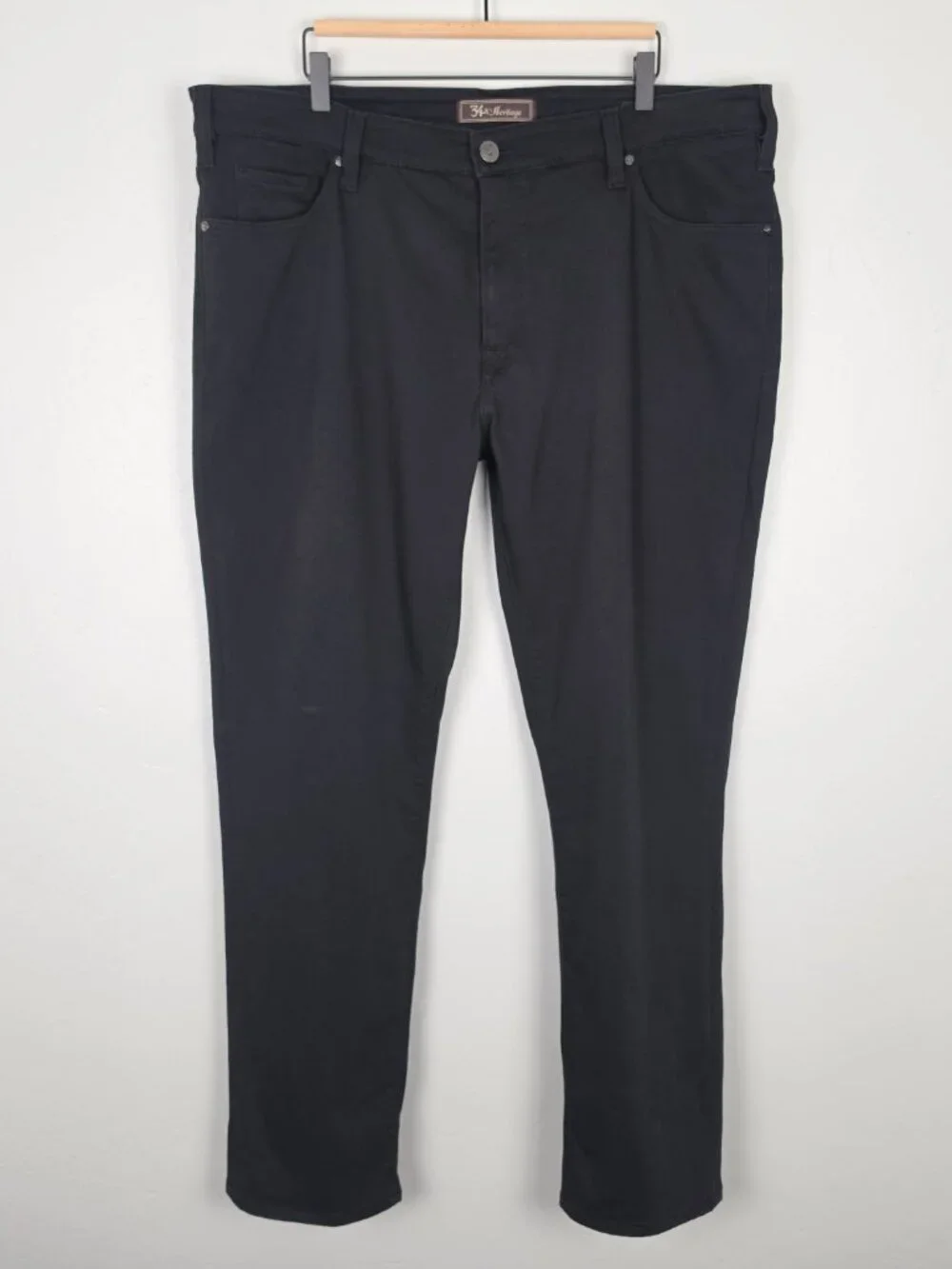 34 Heritage Size 42x32 Charisma Pants Stretch Comfort Classic Straight Leg Black